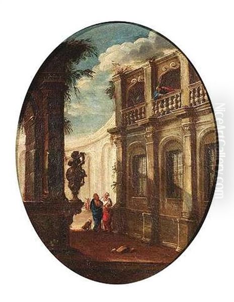 Architekturcapriccio Mit Tempel - view 1