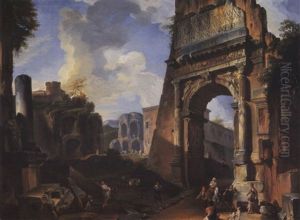 Veduta Ideata Con L'arco Di Tito