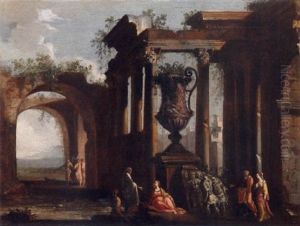 Capricio Architettonico Con Figure
