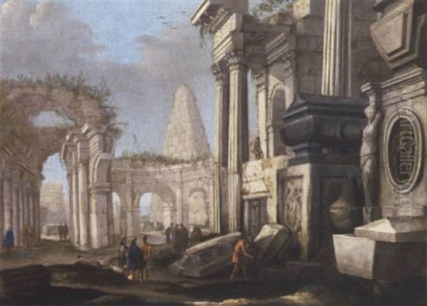 An Architectural Capriccio With Figures - view 1