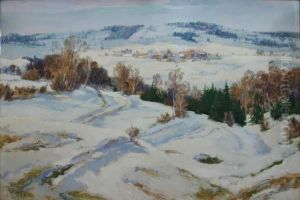Village Dvoriste Near Bystrice by Oldrich Blazicek