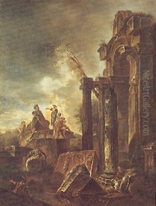 Capriccio Con Ruderi Romano E Figure Capriccio Con Ruderi Romano E Figure