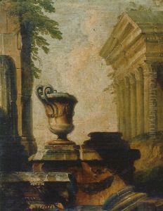 Capriccio De Ruinas Clasicas Con Una Urna Y Un Templo Capriccio De Ruinas Clasicas Con Una Urna Y Un Templo