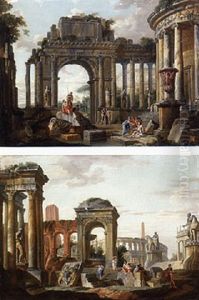Architectural Capriccio: Soldiers Mocking Blind Belisarius