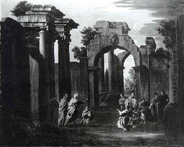 Architectural Capriccio With A Baptism - view 1