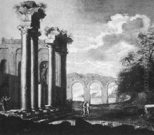 Figures Among The Ruins - view 1
