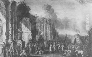 A Carnival Scene by Giovanni Paolo Panini