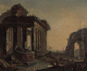 Ruinenlandschaft Mit Figurenstaffage by Giovanni Paolo Panini