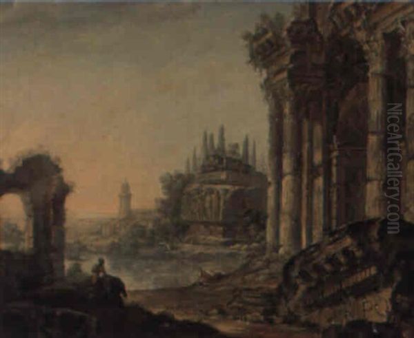 Ruinenlandschaft Mit Figurenstaffage - view 1