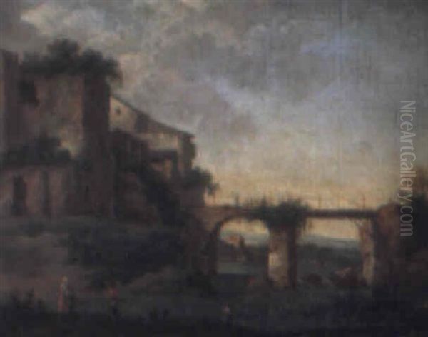 Ruinlandskap Med Figurer - view 1