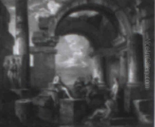 Apollo And Marsyus Being Judged By Midas - view 1