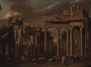 Tempelbygge by Giovanni Paolo Panini