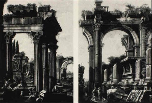 Architectural Ruins With Figures - view 1