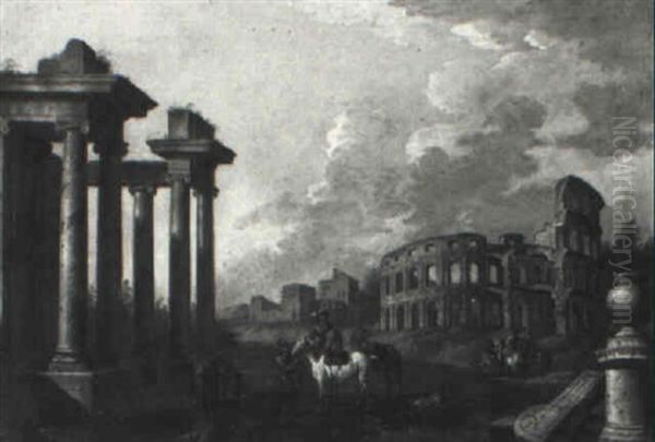 Landscape With Figures Near The Colosseum - view 1