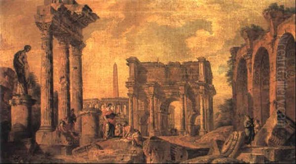 Capriccio Of The Columns Of The Temple Of The Dioscura - view 1