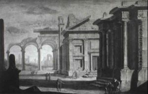 Architectural Capriccio With Nobleman And Tradesmen