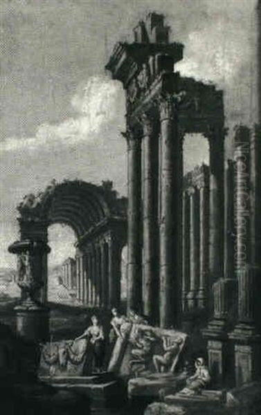 A Pair Of Architectural Capricci - view 1