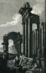 A Pair Of Architectural Capricci by Giovanni Paolo Panini