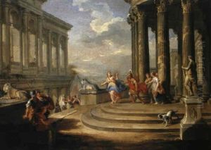 Capriccio Architettonico Con La Partenza Di Achille Dalla Reggia Di Licomede