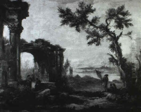 Figures By Ruins - view 1