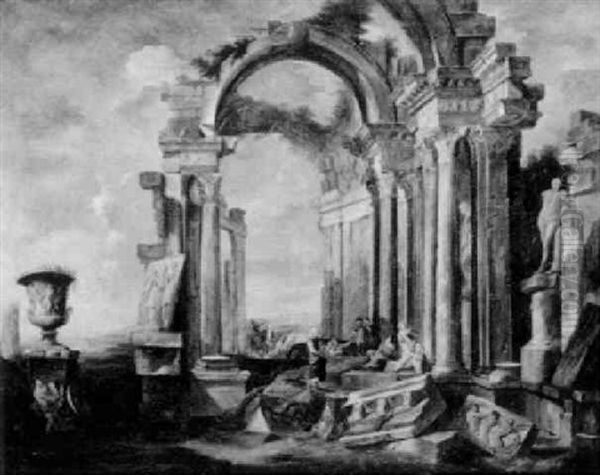 Fantasia Architettonica Con Figure - view 1