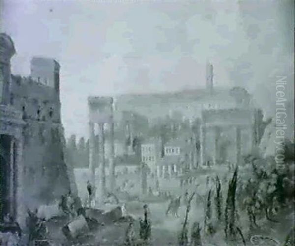 Vue Du Campo Vaccino A Rome - view 1