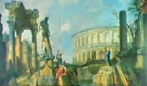 A) Capriccio Romano Con L'er- Cole Farnese; B) Capriccio    Romano Con Una Statua Dei Dioscuri... by Giovanni Paolo Panini