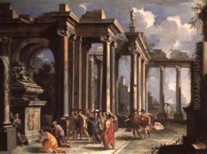 Alexander Visiting The Tomb Of Achilles by Giovanni Paolo Panini