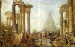 Alexander The Great Opening The Tomb Of Achilles by Giovanni Paolo Panini
