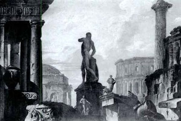 Capriccio Of Roman Ruins With Figures - view 1