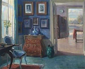 Interior With View Through Living Rooms by Robert Panitzsch