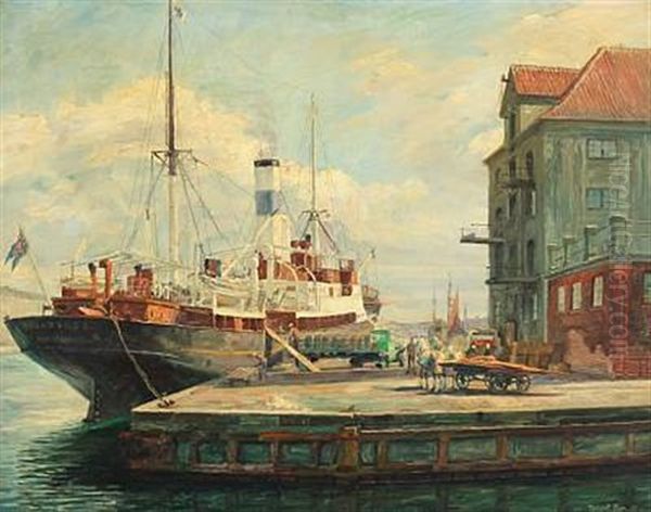 Scenery From Copenhagen Harbour With The Coaster Bruarfoss - view 1