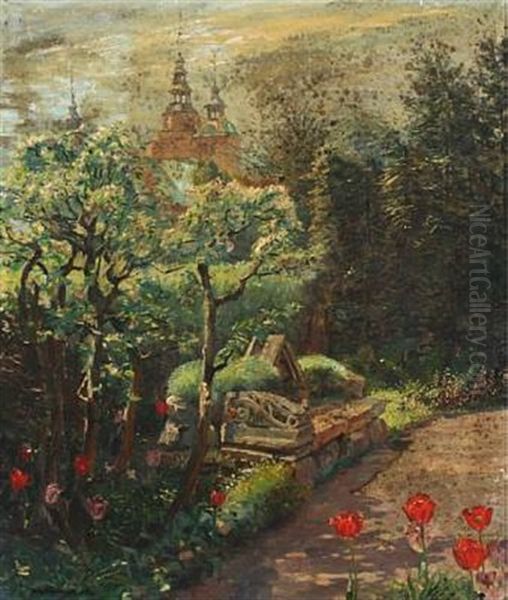 Park Scenery With A View Of Rosenborg Castle - view 1