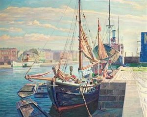 A Copenhagen Canal Scenery by Robert Panitzsch