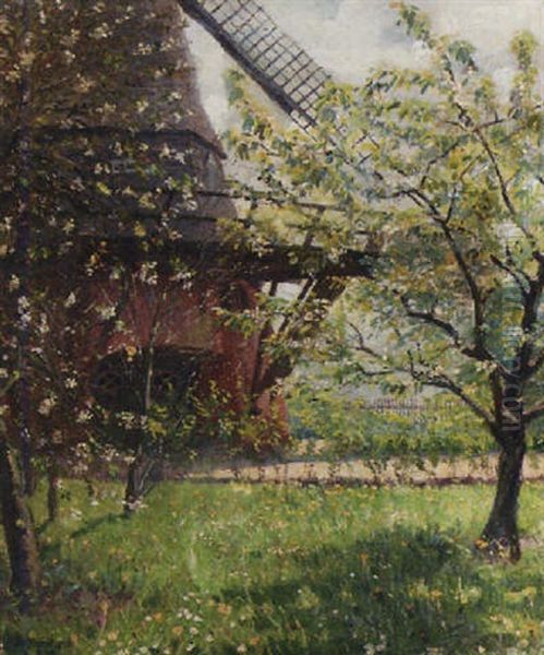 An Orchard Before A Windmill - view 1