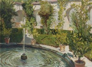 The Garden Fountain by Robert Panitzsch
