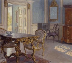 Rococo Furniture In A Sunlit Hall by Robert Panitzsch