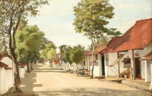 Straatin Chinese Kamp Te Batavia by Wilhelm Ch. Constant Bleckmann