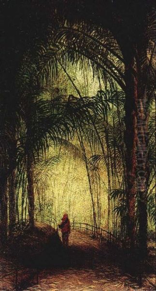 Figure Under Palmtrees - view 1