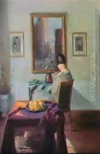 A Woman In An Interior.