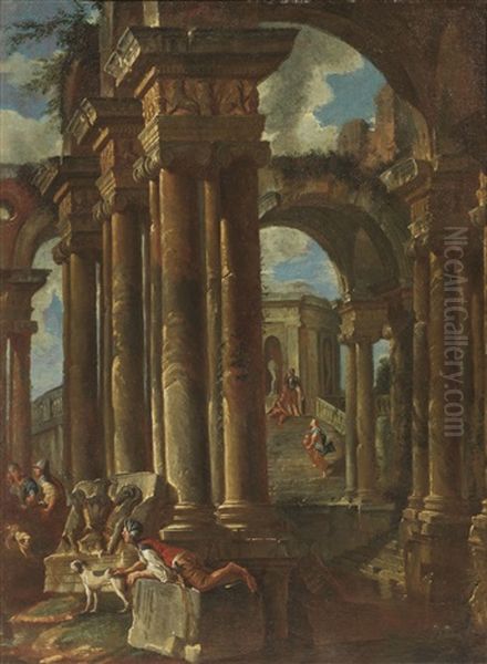 Capriccio Architettonico Con Figure - view 1