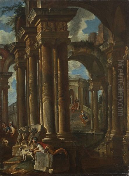 Capriccio Architettonico Con Figure - view 1