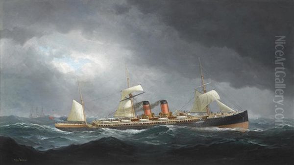 The Cunarder, R.m.s. Etruria, At Sea - view 1