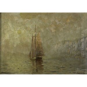 A Sailboat By The Hudson Palisades