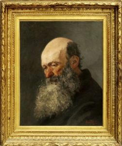 Portrait Of An Old Man With Beard by Pericles Pantazis