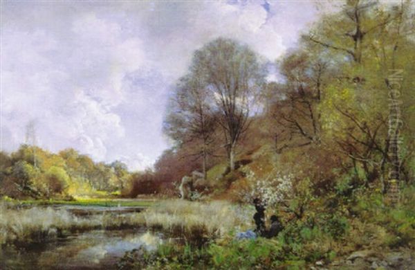 Landscape With Figures Relaxing By A Stream - view 1
