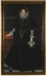 Portrait Of Margaret Of Austria, Queen Of Spain (1584 - 1611) by Juan Pantoja de la Cruz