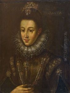 Brustbildnis Einer Dame In Reicher Hoftracht, Erinnernd An Jene Des Spanischen Herrschers Phillip Ii by Juan Pantoja de la Cruz