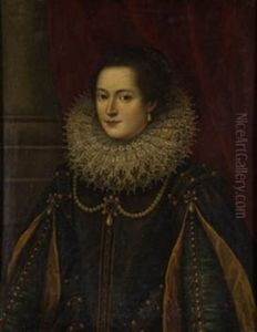 Retrato De Dama De La Corte by Juan Pantoja de la Cruz