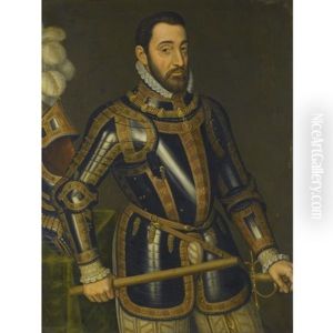 Portrait Of A Bearded Knight, Wearing Armour And The Order Of Saint Michael
